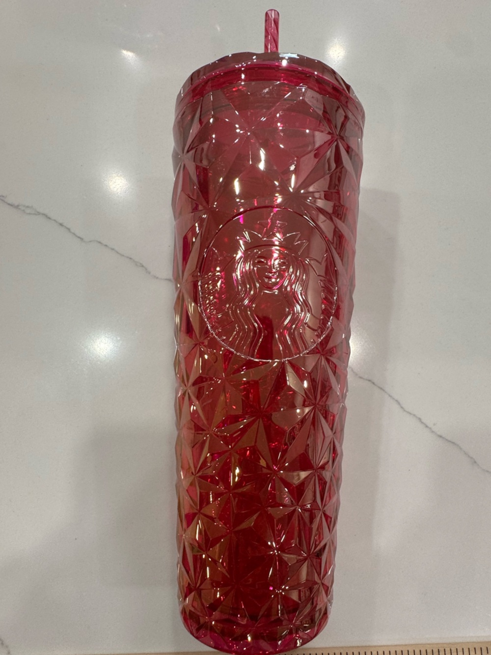 Starbucks Prism Hot Pink Translucent 24 oz Tumbler Cold Drinks